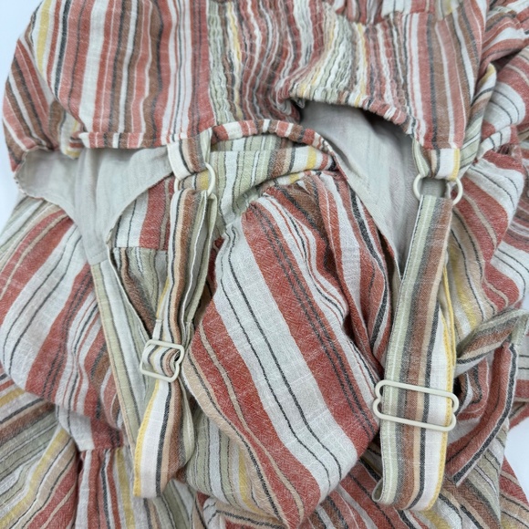 Linda Anderson Dress Women XXL Multicolor Sleeveless Stripe Tiered Maxi House - Picture 7 of 15